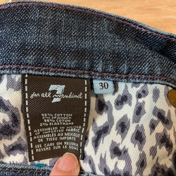 7 For All Mankind Roxanne Jeans Blue 30 Skinny Stretch - Picture 9 of 9